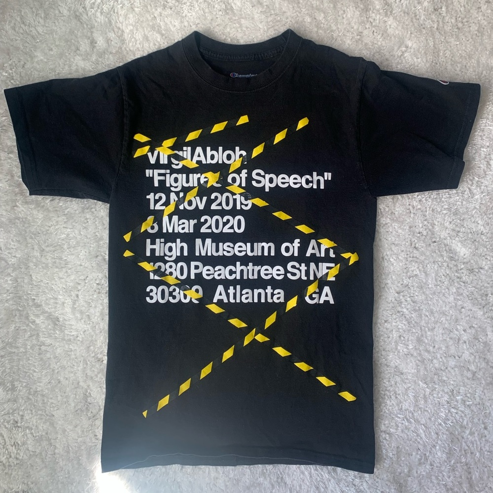 Off-White Figures of Speech FOS Virgil Abloh Atlanta Champion T-Shirt Black